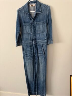 AMO Blue Denim Utility Jumpsuit